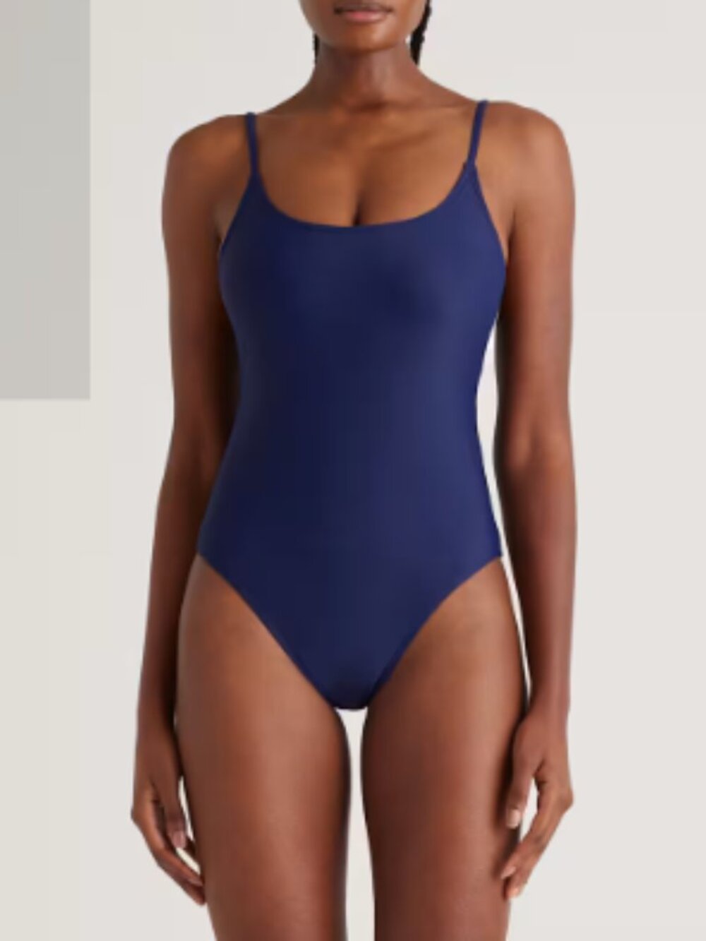 Quince Italian Cami One-Piece Swimsuit Deep Navy S NWT